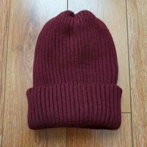 Thick Warm Burgundy Japanese Brand Browny Beanie